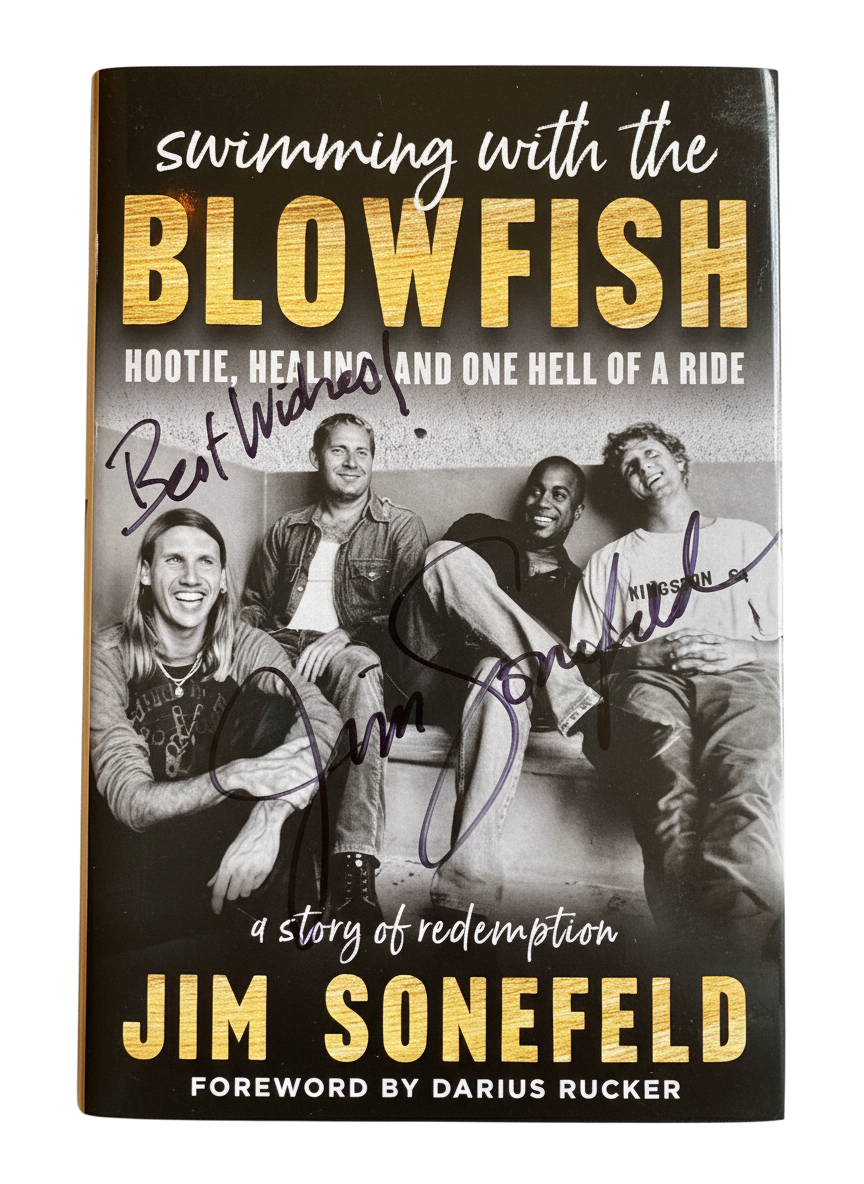 Signed & Personalized Book - Jim Sonefeld - Swimming with the Blowfish: Hootie, Healing, and One Hell of a Ride